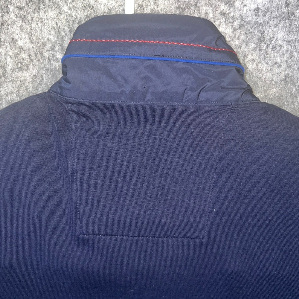 Hinton‎ & Hinton Men's Navy Blue Quilted Hybrid Full Zip Jacket Size Medium - Picture 7 of 10
